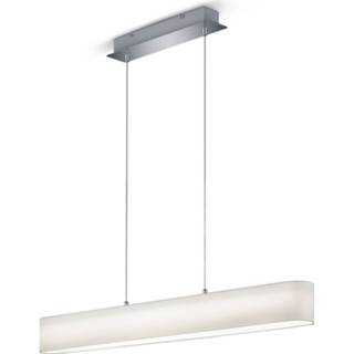 👉 Hanglamp wit aluminium zilverkleurig Led - Hangverlichting Trion Lanago 18w Warm 3000k Rechthoek Mat 6013933873850