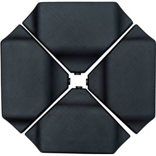 👉 Zwart kunststof Sorara Vulbare Tegels Voor Zijpaalparasols 120kg 8719325290363