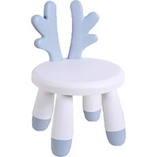 👉 Kinderstoel grijs blauwe plastic active kinderen baby's Baby Cartoon Bench Home Chair (grijs-blauwe Antler Chair)