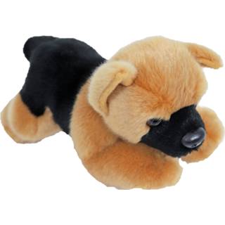 👉 Knuffel active bruin zwart Duitse Herder hond bruin/zwart 20 cm knuffels kopen