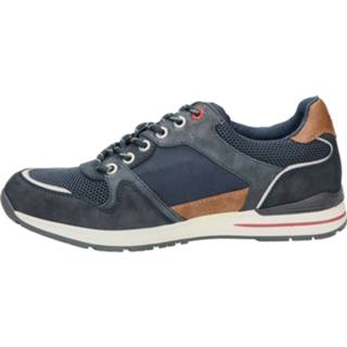 👉 Lage sneakers kunstleder men blauw Mustang 8720251121096