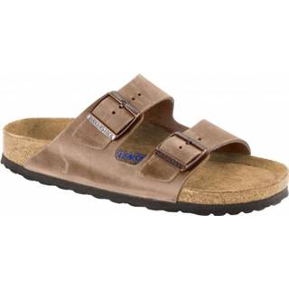 👉 Sandaal 40 uniseks beige bruin Birkenstock - Arizona FL WB Sandalen maat Normal, bruin/beige 4052001263430