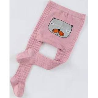 👉 Panty's roze m active baby's Cartoon schattige babymeisjes zachte katoenen strakke panty, maat: (roze)