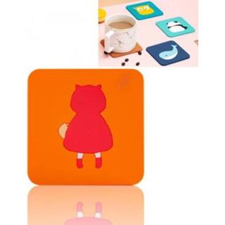 👉 Placemat siliconen klein active 10 STUKS Anti-verbranding en hittebestendige placemats Home Water- oliebestendige tafelmatten onderzetters, Maat: Klein, Stijl: Roodkapje