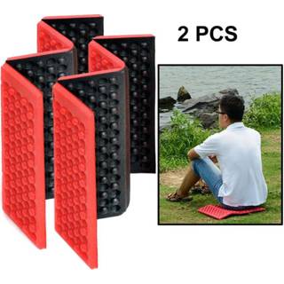 Massagekussen rood active 2 STKS draagbare opvouwbare mobiele cellulaire buitenshuis vochtbestendige picknickstoelmatten EVA-pad (rood)