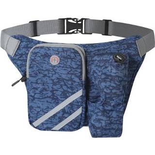 👉 Heuptas blauw nylon active Outdoor hardlopen sport fietsen bergbeklimmen waterfles tas (blauw)