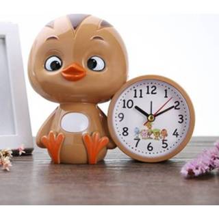 👉 Wekker active kinderen 3 STKS Creatieve Cartoon Leuke Eend Student (Lichte Koffie)