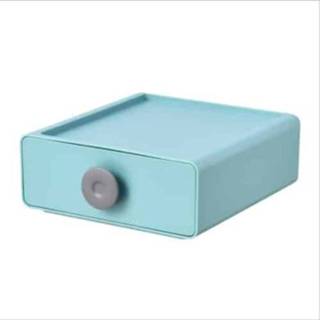 👉 Opbergdoos blauw active 2 STKS Ring Lade Type Desktop Kan worden gestapeld Multifunctionele Home Cosmetica Briefpapier Opslag (Lichtblauw)