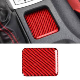 Stoelverwarming rood koolstofvezel active Auto Panel Decoratieve Sticker voor Subaru BRZ / Toyota 86 2013-2019, links en Rechts Drive Universeel zonder Gat (Rood)