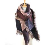 👉 Sjaal wijnrood active Winter Afgeschuinde Kasjmier Plaid Kleur Bijpassende Kwastje Onregelmatige Sjaal, Maat: 205 x 65 cm (Wijnrood)