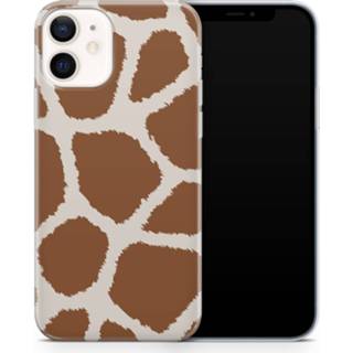 👉 Bruin wit ShieldCase Freaky Giraffe iPhone 12 Mini hoesje (bruin/wit) 8720391665214