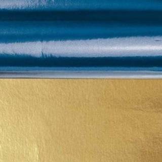 Folie meerkleurig blauw 3x rollen knutsel blauw/goud 50 x 80 cm - Hobby/creatief/knutsel 8720276505031