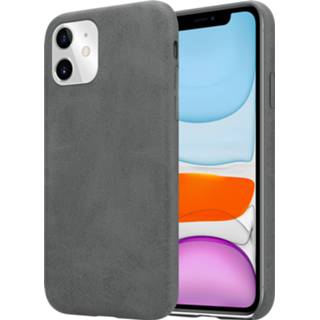 👉 Grijs leer Shieldcase iPhone 12 Mini - 5.4 inch hoesje (grijs) 7424904634667