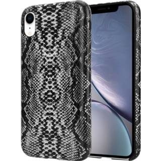 👉 Grijs wit ShieldCase Guilty Grey Snake Print iPhone Xr hoesje (wit-grijs) 7424905292293