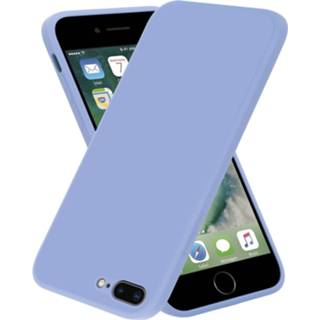 👉 Paars silicone ShieldCase iPhone 7 Plus / 8 vierkante case (paars) 7424903125173