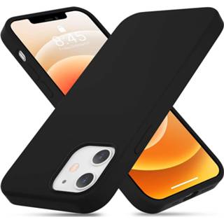 Zwart silicone ShieldCase iPhone 12 Mini case - 5.4 inch (zwart) 7424907423442