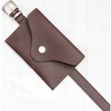 👉 Riem PU zilveren active vrouwen lederen voor dames, met afneembare mini-telefoontas, maat: 105 x 2,4 cm (koffie + gesp)