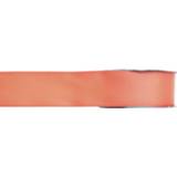 👉 3x Hobby/decoratie koraal roze satijnen sierlinten 1,5 cm/15 mm x 25 meter - Cadeaulint satijnlint/ribbon - Striklint linten