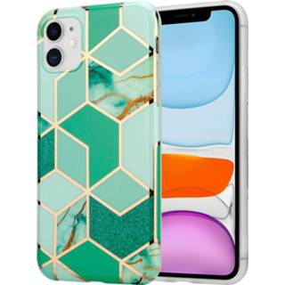👉 Donkergroen groen marmer ShieldCase Green Pattern iPhone 11 hoesje (groen) 9504233752176