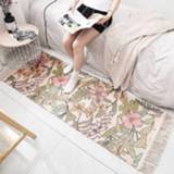 👉 Kwast antislip active Handgeweven kwastjes met katoenen textuur en lange strook nachtkastje voor thuis, afmeting: 60× 180 cm (midzomertijd)