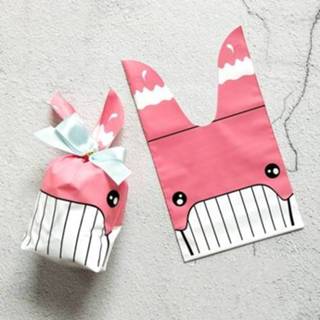 👉 Koekje active 50 STKS Leuke Konijn Oor Koekjes Zak Gift Bag Voor Snoep Snack Bakken Pakket, kleur: A1-14 13.5 * 22 cm