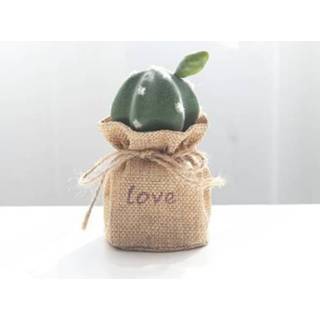 👉 Ornament linnen active Simulatie Cactus Plant Ingemaakte Letters Desktop Ornamenten (Prickly Pear D)