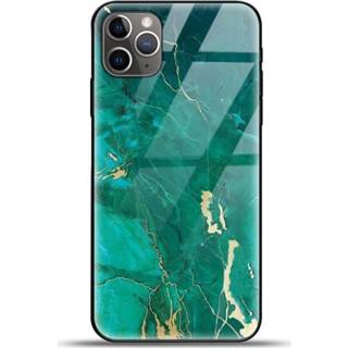 👉 Donkergroen groen marmer ShieldCase Glossy Green iPhone 11 Pro hoesje (groen) 8720391649269