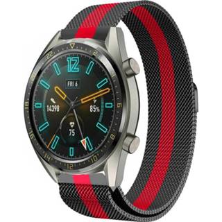 👉 Watch zwart rood Huawei GT Milanees bandje (zwart/rood) 7424901936948