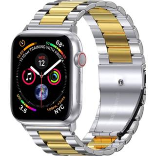 👉 Watch zilver goud Apple stalen band (zilver goud) 7424917771779