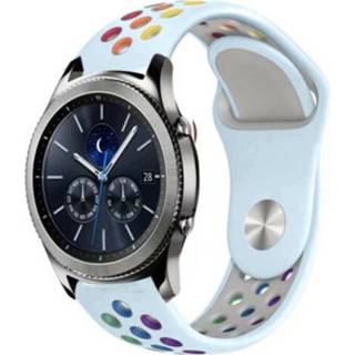 👉 Sportband blauw Samsung Gear S3 sport band (lichtblauw kleurrijk) 7424906779779