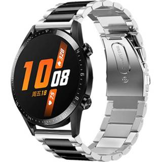 👉 Watch zwart zilver Huawei GT stalen bandje (zilver/zwart) 9509414518831