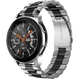 👉 Watch zwart zilver Samsung Galaxy stalen band (zilver/zwart) 9502369262156