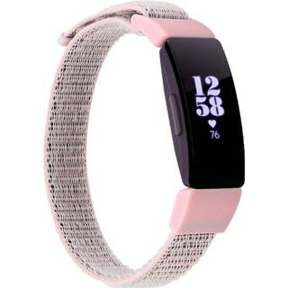 👉 Roze nylon Fitbit Inspire bandje (roze) 9509995142364