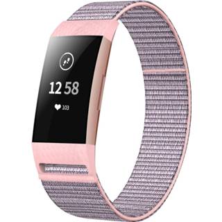 👉 Roze nylon Fitbit Charge 3 bandje (roze) 9505241511526