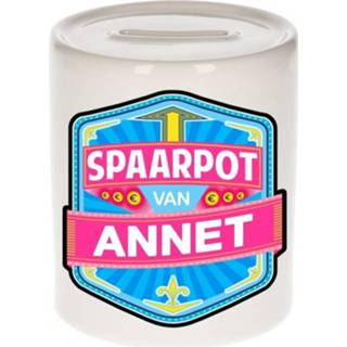 👉 Spaarpot multi keramiek meisjes active naamlabels kinderen Kinder van Anne