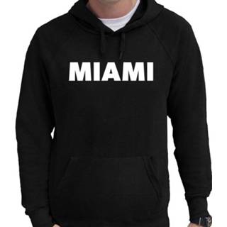 👉 Hoodie zwart mannen Miami wereldstad heren