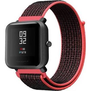 👉 Nylon zwart rood Xiaomi Amazfit Bip band (zwart/rood) 7424902311317