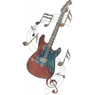 👉 Gitaar metaal Wanddecoratie met noten van