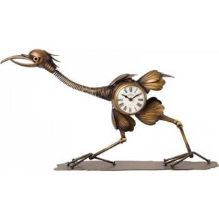 👉 Klok bronskleurig Kraanvogel lopend