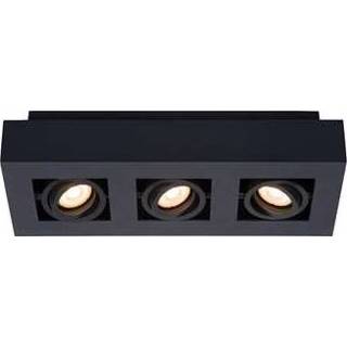 👉 Aluminium zwart Lucide plafondspot Xirax 3 lamp - Leen Bakker 5411212092328