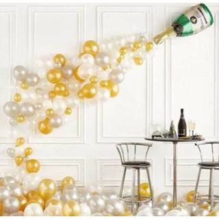 👉 Aluminiumfolie active Champagnefles Ballon Set Bruiloft Cocktail Party Decoratie