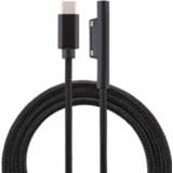 👉 Voedingskabel nylon active mannen USB-C / Type-C naar 6-pins mannelijke voor Microsoft Surface Pro 3/4/5/6 laptopadapter, kabellengte: 1,5 m