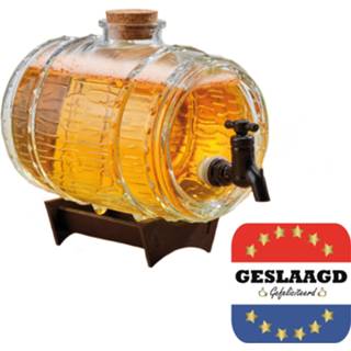 👉 Bierviltje Cadeau geslaagd bier dispensers ton op standaard 24 cm met 15 bierviltjes vierkant