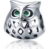 👉 Sterling zilveren krasl active Uil S925 kralen ingelegd met edelstenen en holle