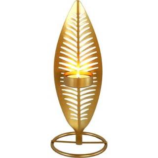 👉 Kandelaar gouden metalen active 2 STKS Blad Luxe Villa Woondecoratie Ornamenten (A)