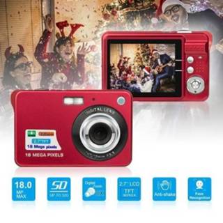👉 Digitale camera rood active kinderen 2,7 inch 18 megapixel 8X zoom HD Kaarttype automatische voor kinderen, met SD-kaartsleuf (rood)