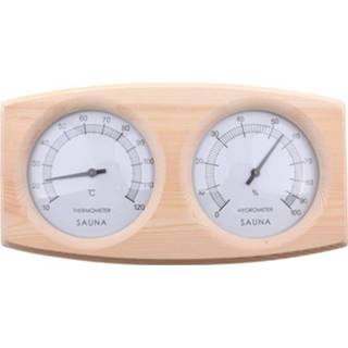 👉 Thermometer houten active Saunaruimte Badkamer Speciale Hygrometer Tafel Sauna Temperatuur-vochtigheidsmeter