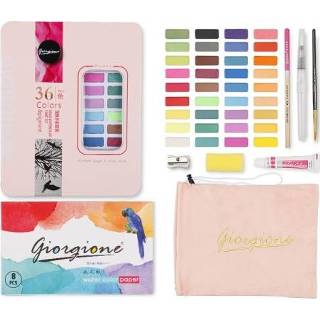 👉 Roze active kinderen 36 kleuren effen aquarelverf schets aquarel (roze)