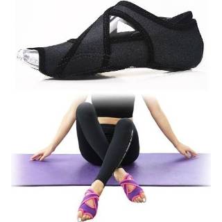 👉 Dansschoen grijs antislip l active HiSEA 0030 Cross Instep Vingerloze dansschoenen Yoga schoenen, maat: (39-40) (Cool Grey)