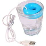 Geurverspreider blauw active Donutvorm Mini USB-luchtbevochtiger Purifier (blauw)